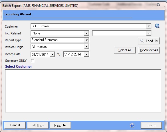 BulkCustomerStatementEXPORTGRID