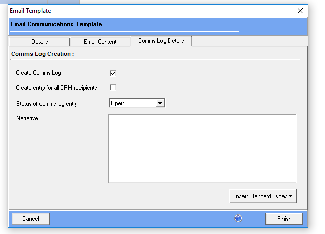 ET ADD ENTRY COMMS LOG PAGE