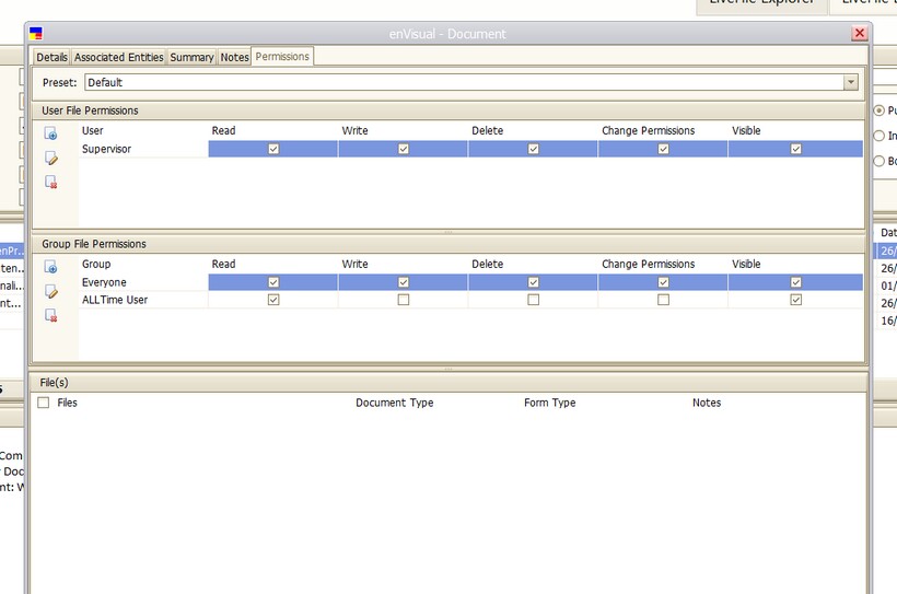 group file permision add display