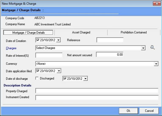 Mortgage and Charge - New